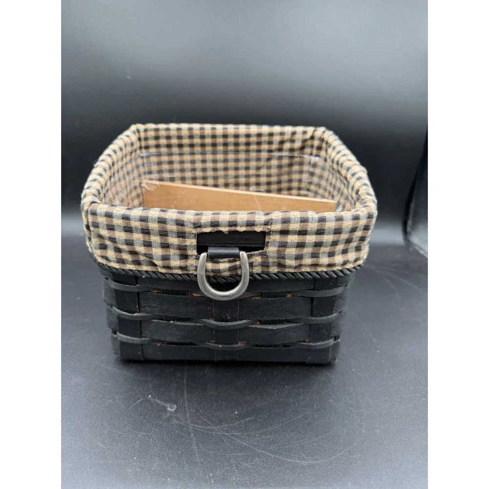 🖤 Longaberger 2010 Black TV Time Basket Combo – Excellent Used Condition (EUC)